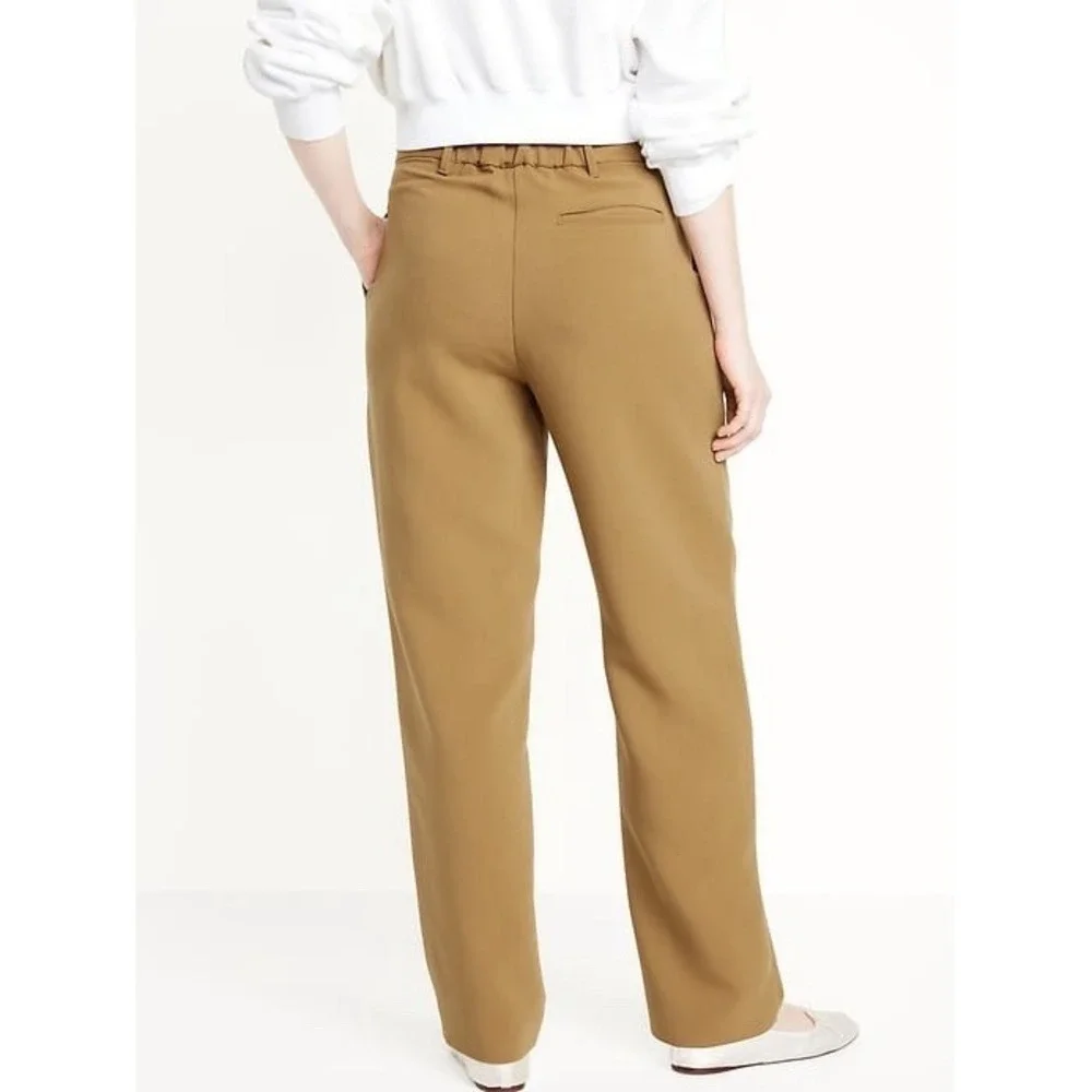 NWT Old Navy Taylor Trouser Wide Leg Pants Women XXL Brown Extra High Rise - Picture 2 of 10